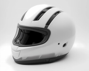 Fototapeta premium White Motorcycle Helmet
