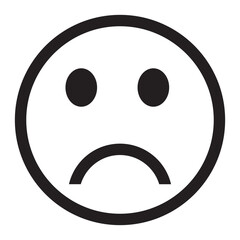 Sad face emoticons . Sad Face line emoji. emoji line art vector icons for apps and websites, Customer review, satisfaction, feedback, mood tracker. emoticons for app and website design.1234 - obrazy, fototapety, plakaty