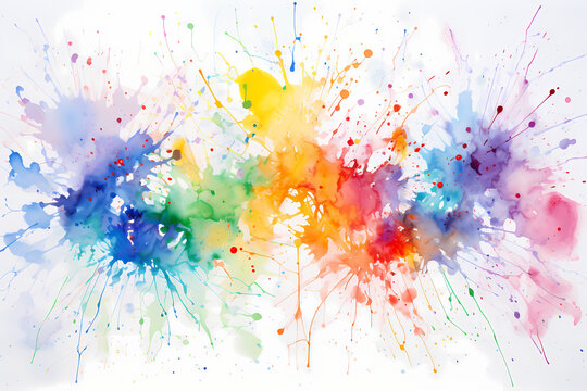 colorful paint splats and splatters background