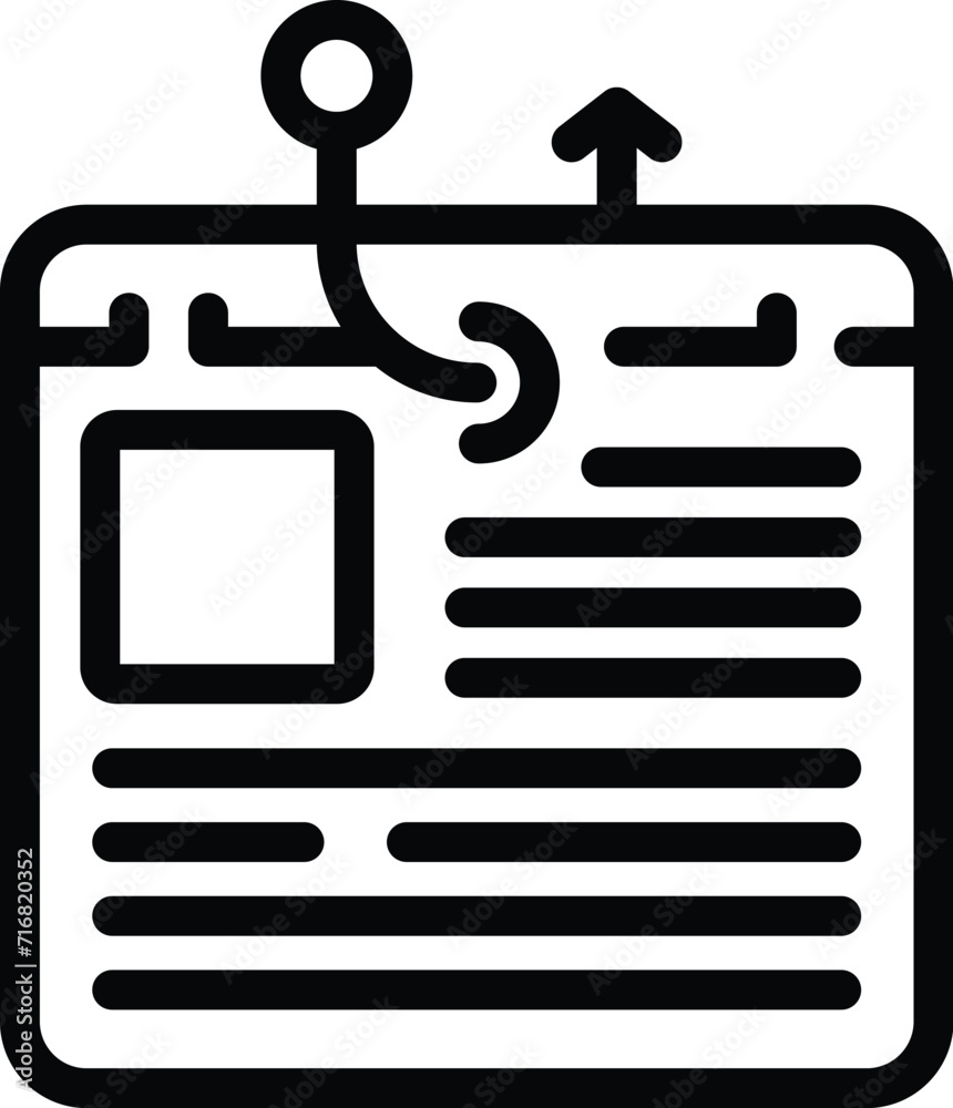 Poster access social email icon outline vector. hacker attack. data network
