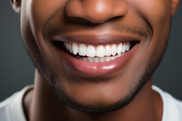 Black man smiling beautifully close up,ai generated