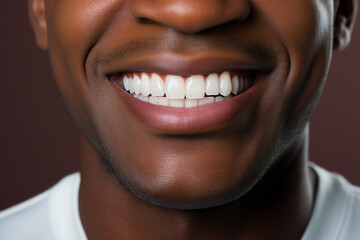 A black man with perfect and beautiful teeth,ai generated