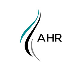Obraz premium AHR Letter logo design template vector. AHR Business abstract connection vector logo. AHR icon circle logotype. 