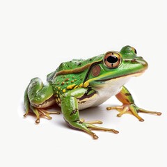 Obraz premium Watercolor frog illustration. Hand painted image of a cute frog. Frog clipart with flowers, wallpaper.