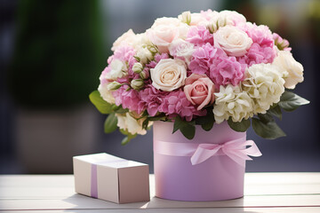 Spring flowers bouquet. International Women's Day, Mother's Day. Delivery of flowers