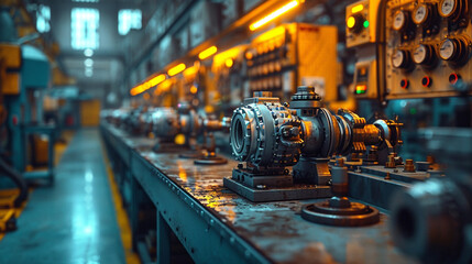 Fototapeta premium Industrial factory interior.