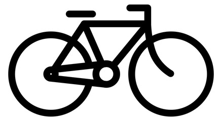 Bicycle line icon. City riding transport symbol - obrazy, fototapety, plakaty