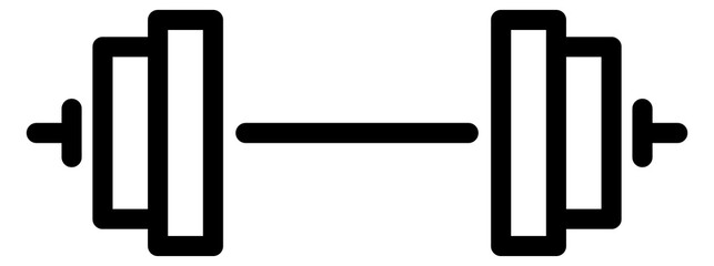 Barbell line icon. Bodybuilding symbol. Power lifting