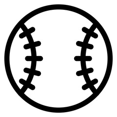 Baseball ball line icon. Sport game symbol