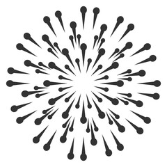 Obraz premium Party firework. Traditional holiday celebration show icon