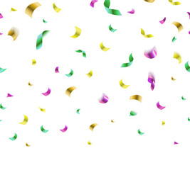 Falling confetti background. Colorful ribbon glitter celebration