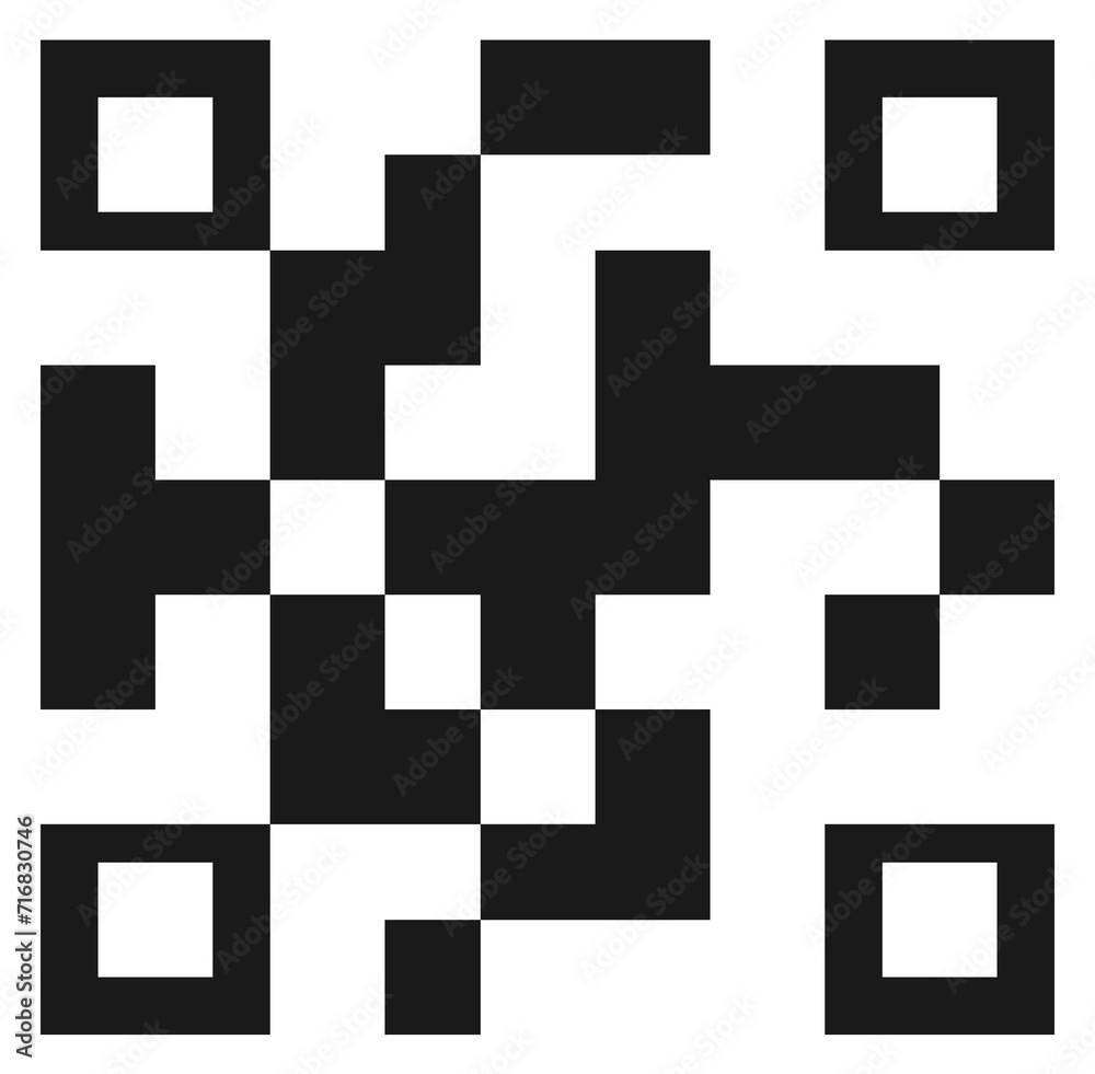 Poster qr code icon. mobile device encoding data template