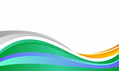 green wave abstract background design