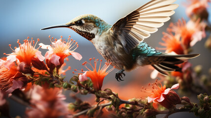 Obraz premium Hummingbird in the Flower