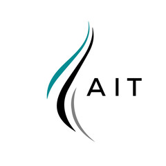 AIT Letter logo design template vector. AIT Business abstract connection vector logo. AIT icon circle logotype.
