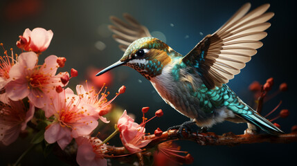 Fototapeta premium Hummingbird in the Flower
