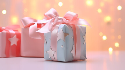 Gift background. Birthdays, holiday anniversaries, Valentine's Day and weddings