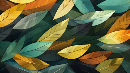 abstract background illustration of a pile of colorful leaves