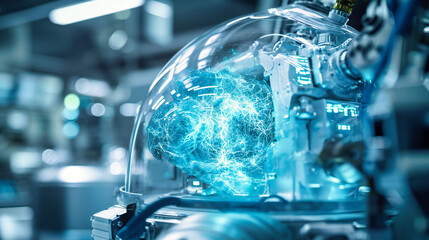 Digital Innovation and Connectivity: Man Interacting with a Global Network and Technology