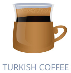 Turkish coffee cup. Traditional eastern roast drink