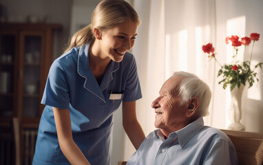 Obraz premium An senior and his caregiver