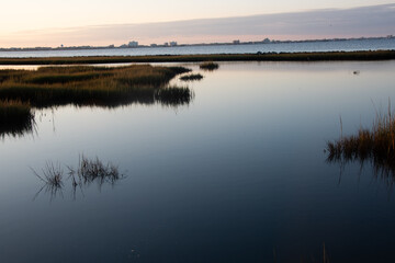 sunrise over the salt marsh