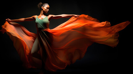 Fototapeta premium woman in red dress