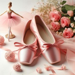 Wedding, pink color, ballet girl, ballerinas, dreams, happiness