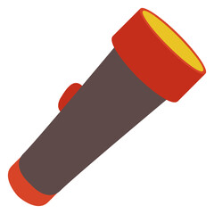 Flashlight icon. Pocket lamp. Electric torch tool