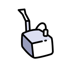 Nebulizer color icon. Medical equipment for inhalation in the diseases, asthma, bronchitis, rhinitis