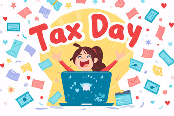 Tax day illustration
