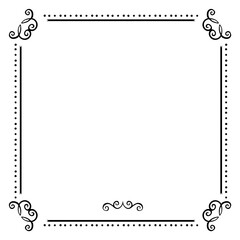 Vintage elegant frame. Ornate calligraphic decorative border