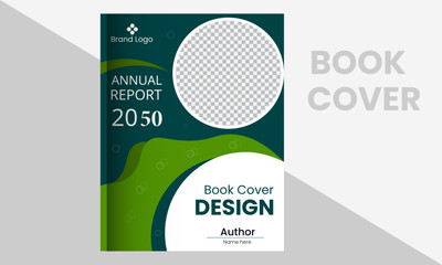 minimal vector book cover design. annual report flyer brochure design template.