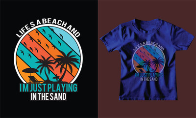 Summer graphics T-Shirt Art & Illustration, good times and tan ,lines summer essentialslife s,abeathech and im just playing in ,the sand chase sun ride  must be summe t shirt design file esp jpg zip, - obrazy, fototapety, plakaty