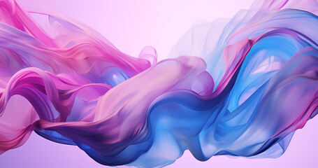abstract cloth calm rythm with soft gradient, pink blue tones, ideal for background, pattern wavy smoke cloth fabric