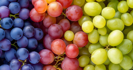 close up of grapes, red green purple, fresh and appealing, for commercial or ad, background pattern - obrazy, fototapety, plakaty