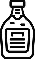 Israel wine bottle icon outline vector. Travel people. Tourism country opera - obrazy, fototapety, plakaty