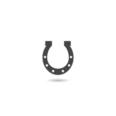 Horseshoe logo icon with shadow
