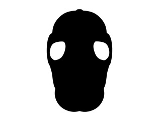 Military Gas mask silhouette vector art