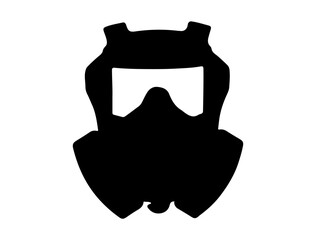 Military Gas mask silhouette vector art