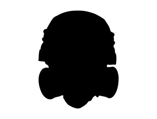 Military Gas mask silhouette vector art