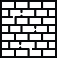Brick wall tel aviv icon outline vector. Israel country. Travel airplane - obrazy, fototapety, plakaty