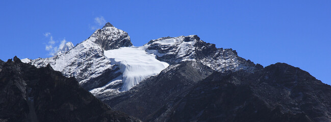 Peak near of the Kongma La Pass, Nangkartshang Peak, Nepal.