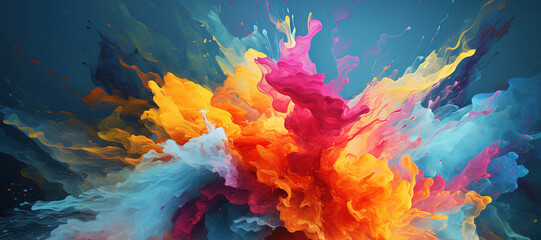 colorful watercolor ink splashes, paint 82