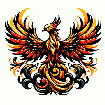 Logo tattoo bird phoenix concept 