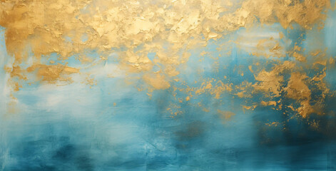 blue and gold abstract background, in the style of light gold and dark azure, glittery