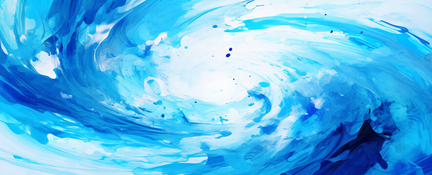 blue abstract abstract modern paint design pattern, in the style of fish-eye lens, canvas texture emphasis