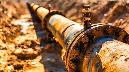 Pipeline Network: Industrial Steel Pipes and Tubes, Signifying Energy and Power Transportation