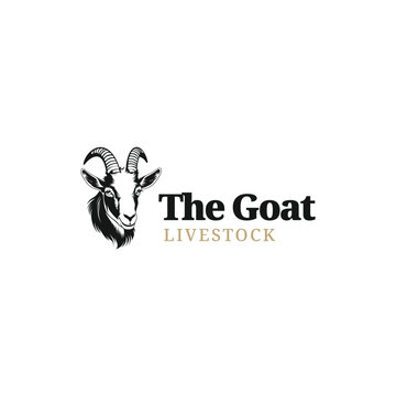 goat head vector logos