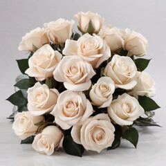 bouquet of white roses